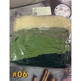 เชือกร่มรวมสี 4 สี(ไล่สี)ขนาด1,8 มิล น้ำหนัก 500 กรัม เส้นนิ่มสำหรับงานโครเชต์กระเป๋า หมวก รองเท้า งาน diy ต่างๆ