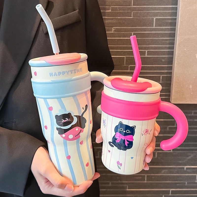 ￼แก้วน้ำเก็บความเย็น เป็นสแตนเลส316 ขนาด700/1200ml พร้อมหลอด