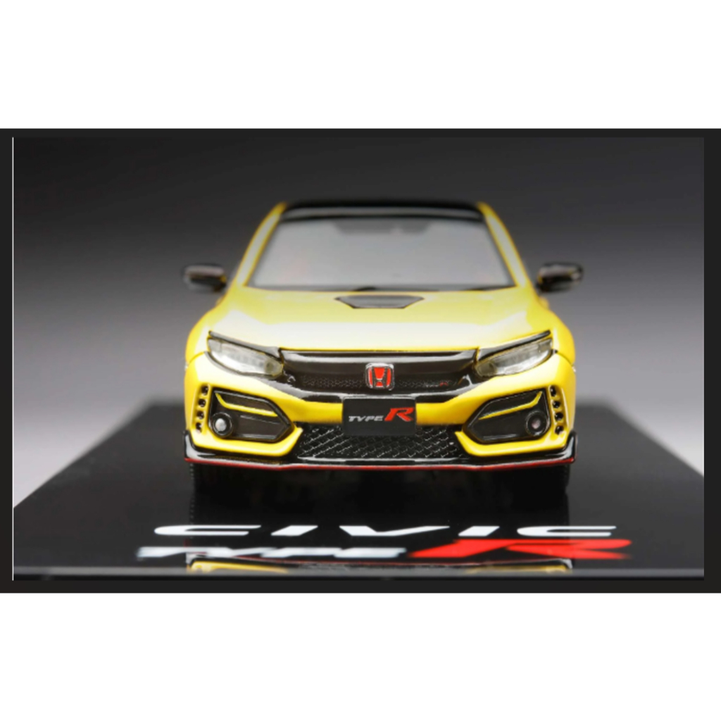 Model Car HOBBY JAPAN Honda CIVIC Type R Limited Edition FK8 2020 With Engine Sunlight Yellow Ⅱ 1/64