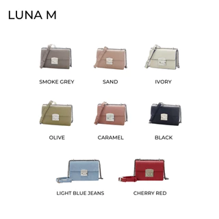Labella : รุ่น Luna M ไซต์ใหญ่ **สี Ivory,Smoke Grey รอพรี 25-30 วัน** กระเป๋าสะพายสายโซ่  (7 สี)