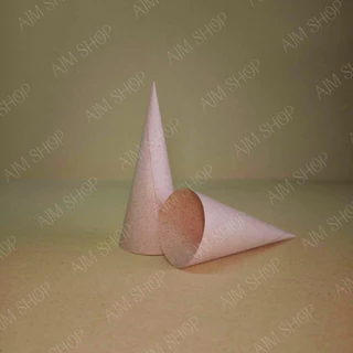 กรวยกระดาษสำหรับใส่โคนไอศกรีม แพคละ200ใบ (สีน้ำตาล)​