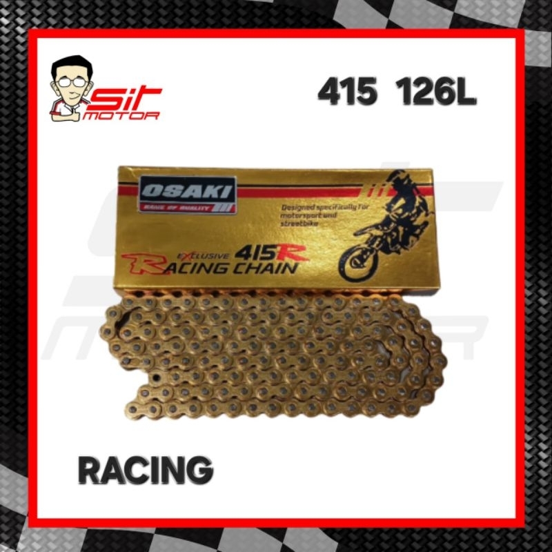 SPS RACING โซ่ทอง 415 OSAKI RACING 125L ขนาด415 โซ่อย่างดี เกรดเรซซิ่ง