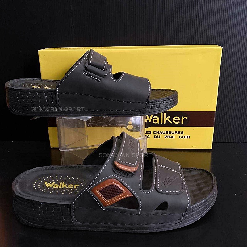 Walker รองเท้าแตะ ผู้ชาย Classic Leather Sandals หนังแท้ รูปที่ 6
