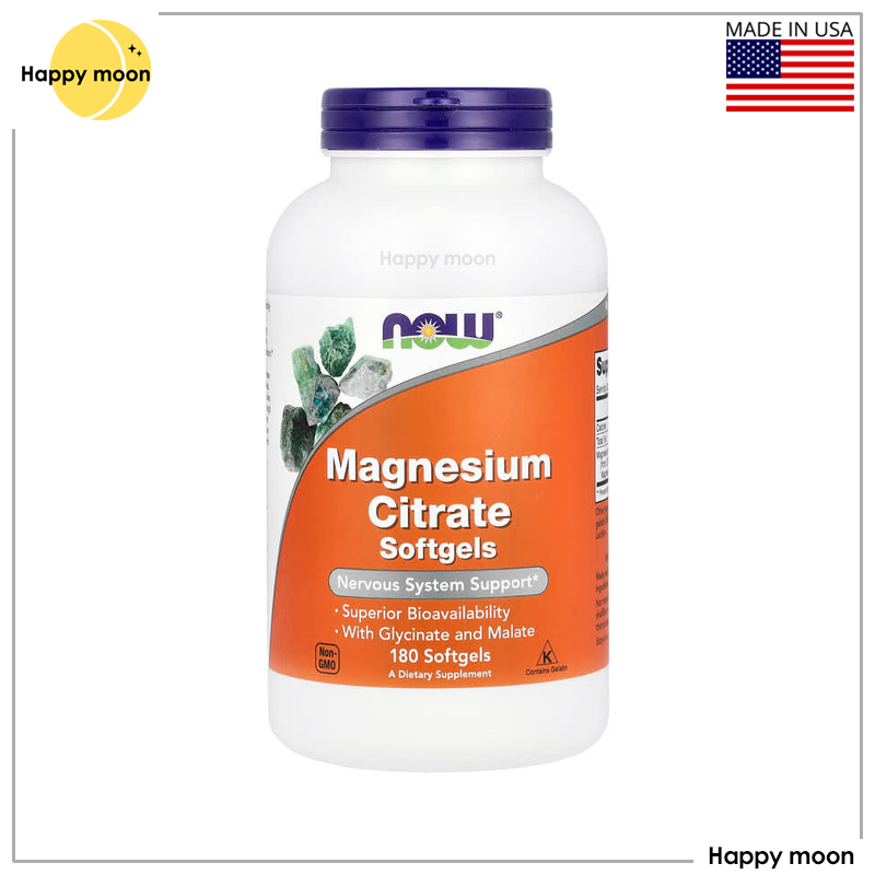 NOW Foods, Magnesium Citrate, 180 Softgels