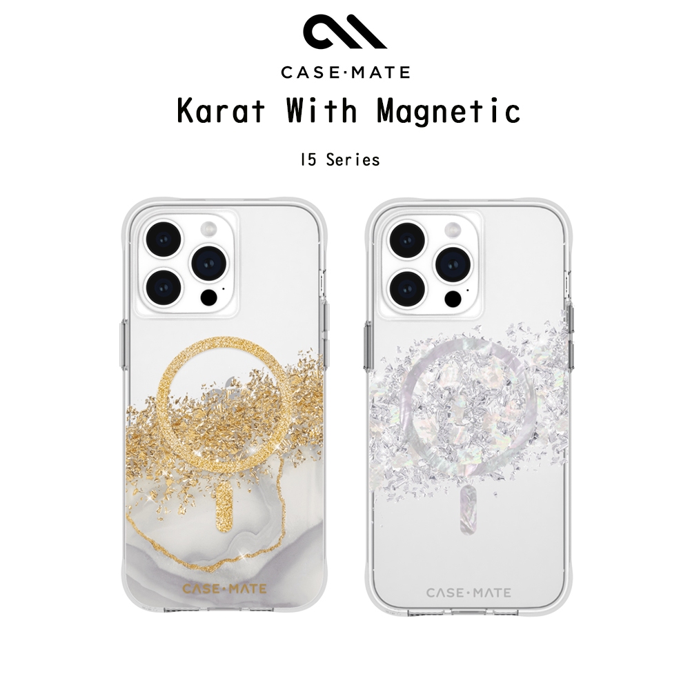 CASE-MATE Karat With Magnetic เคสใสกันกระแทกระดับ3.5เมตรเกรดพรีเมี่ยม เคสสำหรับ iPhone15/15Plus/15Pro/15Promax