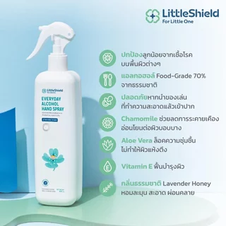 (ส่งด่วน) LITTLE SHIELD แอลกอฮอล์แฮนด์สเปรย์ Food Grade Alcohol Hand Spray