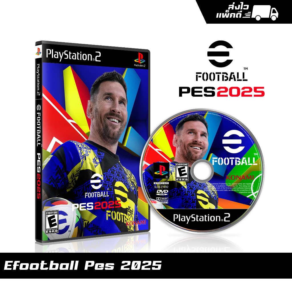 แผ่นเกม PS2 Efootball PES2025 (english) สกรีนแผ่น พร้อมปกใส่กล่อง