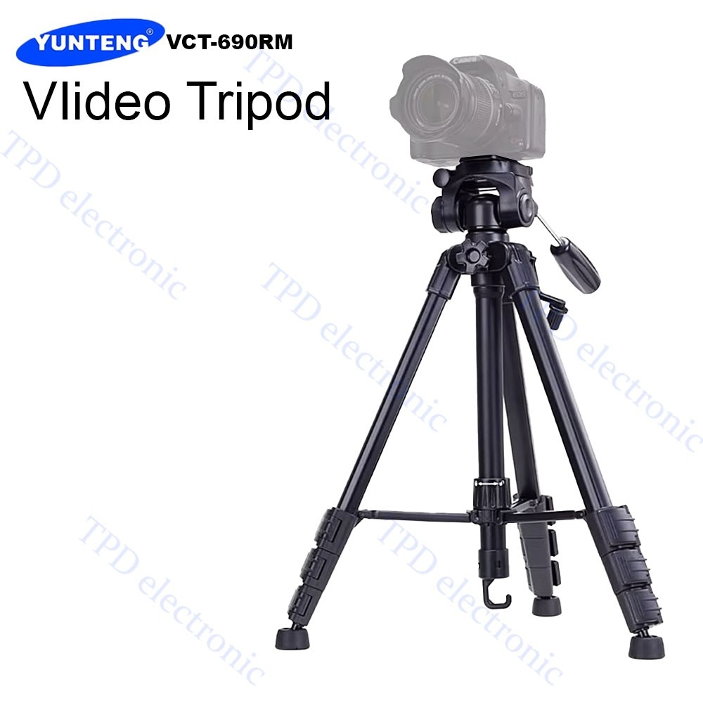 YUNTENG TRIPOD  VCT-690RM ขาตั้งกล้องวิดีโอ สำหรับกล้องดิจิตอล/ โทรศัพท์มือถือ น้ำหนักเบาและกะทัดรัด