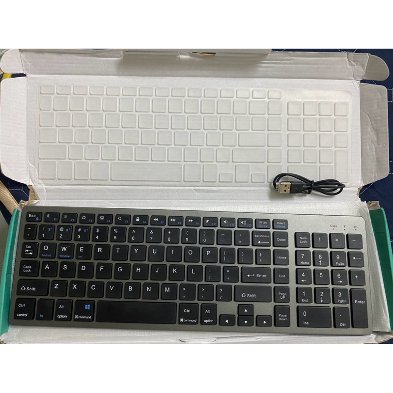 GOOJODOQ Modus ชุดคีย์บอร์ด บลูทูธ 3 102 คีย์ สำหรับ Macbook แล็ปท็อป เดสก์ท็อป PC มือสอง