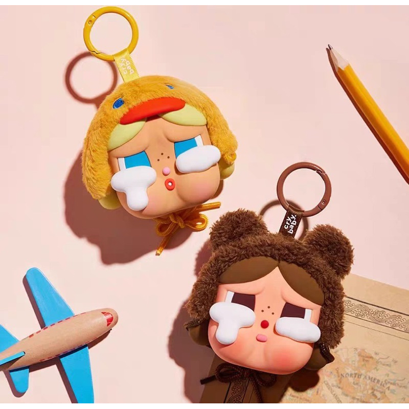 (โค้ดลด 30%) ของแท้100% POP MART CRYBABY Tears Factory series Earphone bag