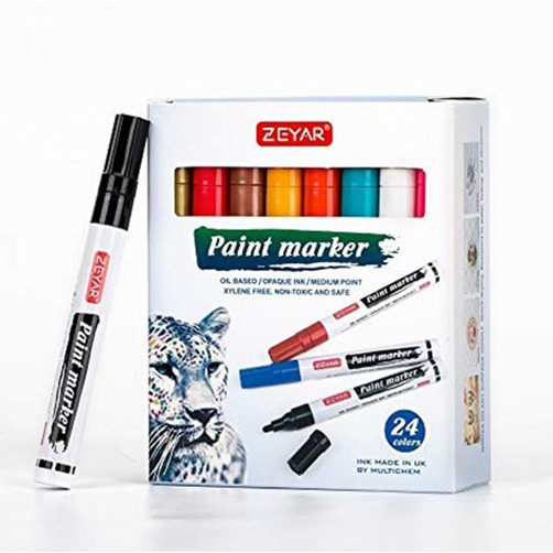 Zeyar ZP-1501 ปากกาเพ้นท์ Paint Marker เซยาร์ สีน้ำมัน หัวกลม Like UNI Sakura Artline Toyo