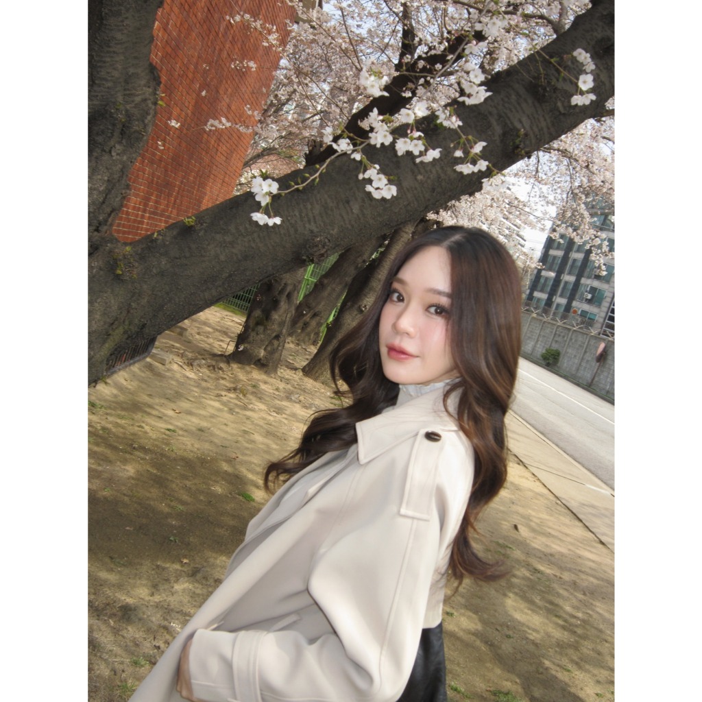 Kyln trenchcoat สีเบจอ่อน** เทรนโค้ทตัวสั้น ผ้า cotton twill high quality งานดีมากค่ะ
