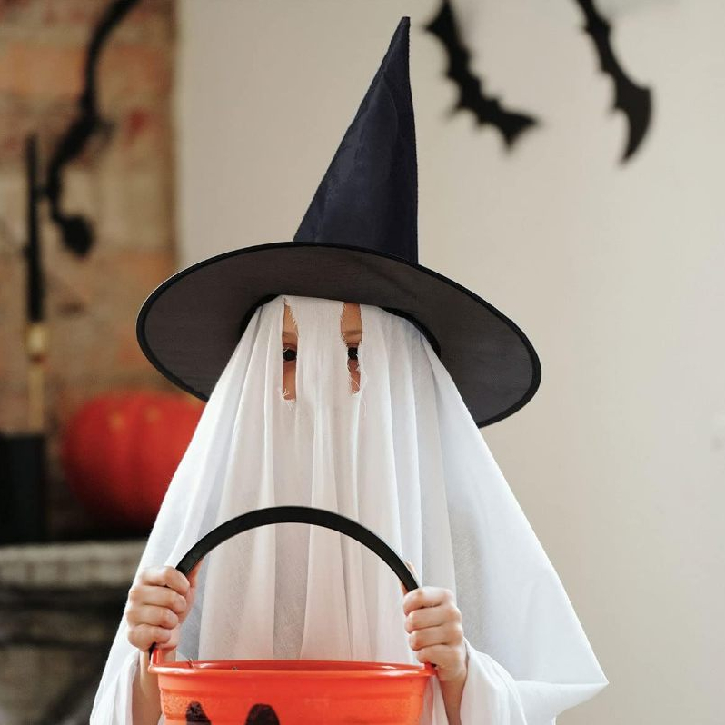 หมวกแม่มด(รุ่นพับได้) Foldable Black Witch Hat,Wizard Hat 🚚ด่วนมีส่งGrabค่า