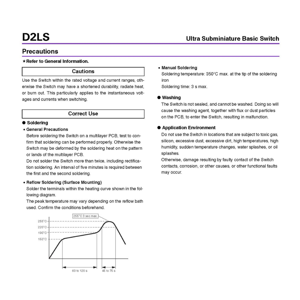 Mouse Side Switch: OMRON D2LS Series (Japan) รูปที่ 4