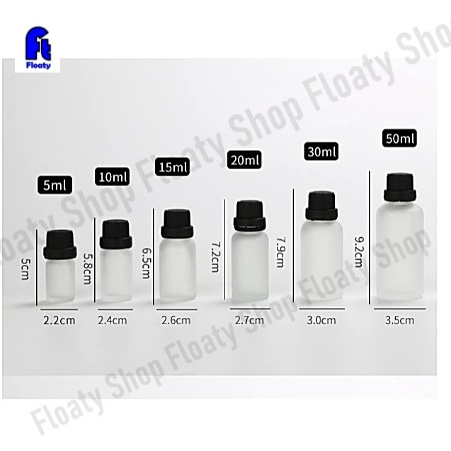 5ml 10ml 15ml 20ml 30ml 50ml ขวดแก้วเปล่าสีใส สำหรับใส่ของเหลว