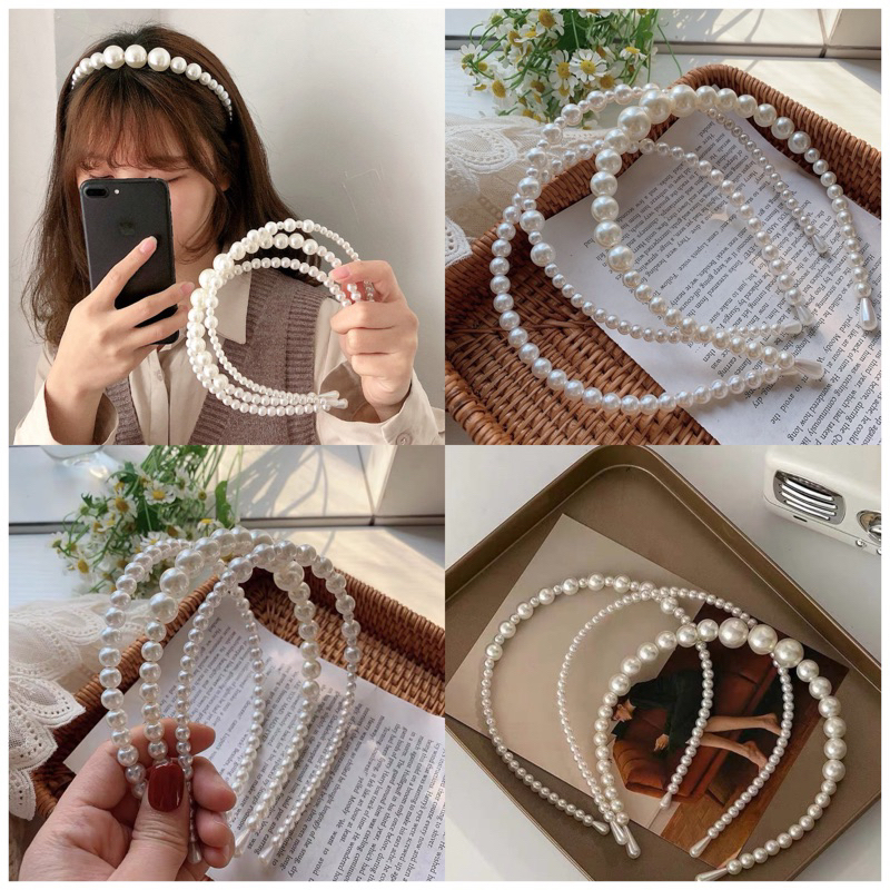ที่คาดผมไข่มุก สำหรับผู้หญิง ที่คาดผมแฟชั่น เรียบหรู ใส่ได้ทุกโอกาส(พร้อมส่ง)