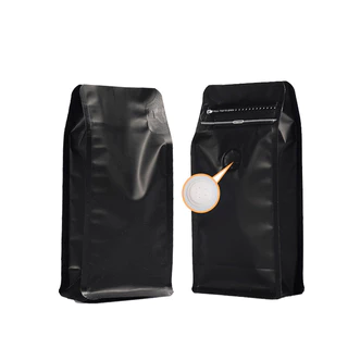 (แพ็ค 50 ใบ) Coffee Bag ถุงบรรจุเมล็ดกาแฟ มีวาล์วระบายอากาศ มีซิปปิดล็อค แพ็ค มีวาล์ว ถุงเปล่า บรรจุ เมล็ดกาแฟ 500g