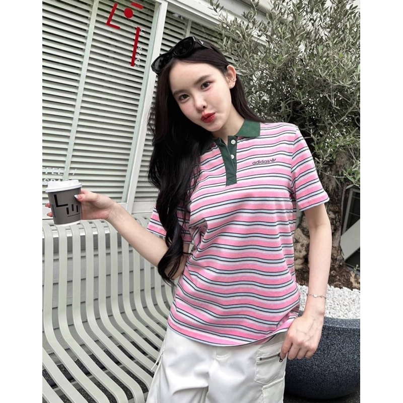 “ADS polo stripe ”เสื้อโปโลคอปก ลายทาง คอลใหม่ชนช็อป