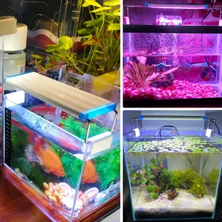 ไฟตู้ปลา led หลอดไฟตู้ปลา ไฟติดตู้ปลา3w/5w/6w/8w สำหรับตู้ปลาขนาด 11-36 นิ้ว ความสว่างสูง ปรับแสงได้ 4 แบบ โคมไฟ 4 แถว