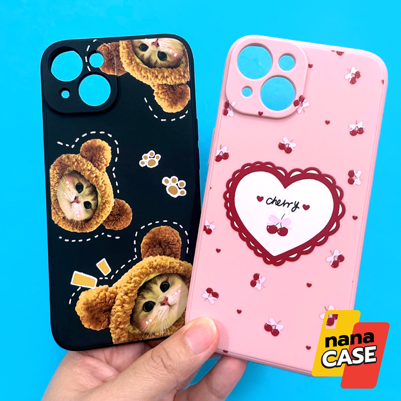 เคสนิ่มสีพาสเทล ไอโฟน XR 11 14 16 16ProMax TPU กันเลนส์กล้อง พิมพ์ลายการ์ตูน