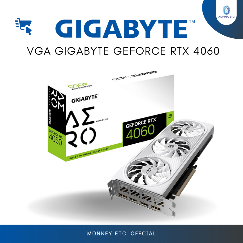 VGA GIGABYTE GEFORCE RTX 4060 AERO OC - 8GB GDDR6