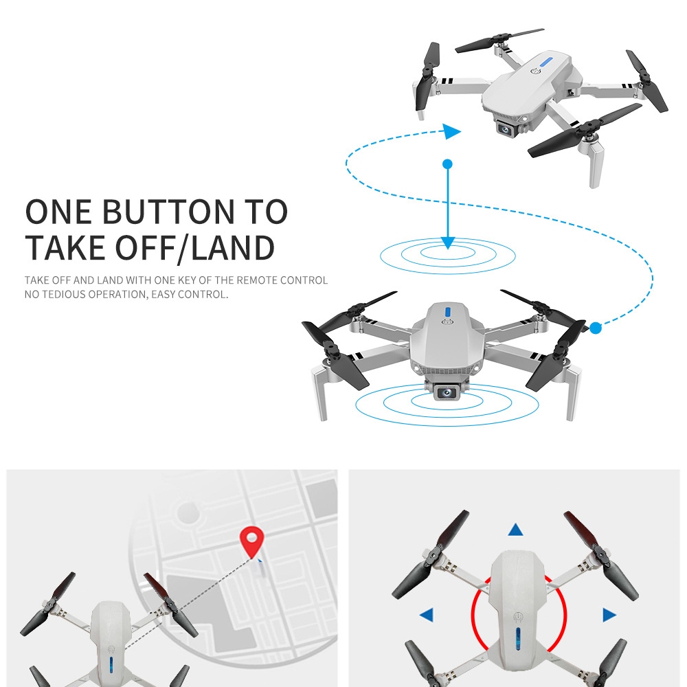🔥 ของเล่นโดรน E88 Pro DRON โดรมบังคับ รายการโดรน UAV 4K  Proal Professional Aerial Drones  ถ่ายภาพ