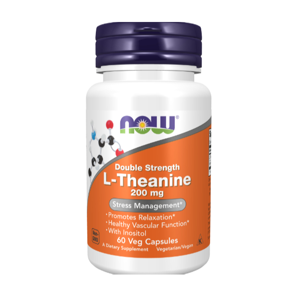 (ส่งภายในวัน) Now Foods L-Theanine with Inositol แอลธีอะนีน วิตามินผ่อนคลายสมอง ช่วยการนอนหลับ