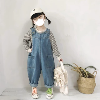 👧🏻พร้อมส่งจากไทย👶🏻 เอี๊ยมยีนส์เด็ก ชุดเอี๊ยมยีนส์ ไม่ต้องรอนานค่ะ
