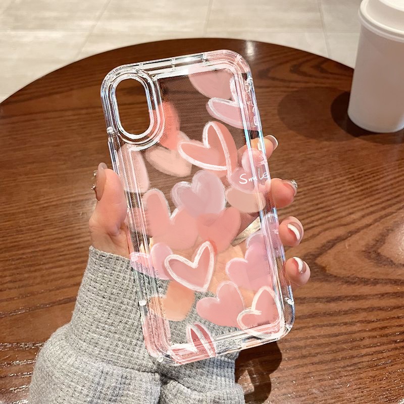 เคสนิ่มทีพียู For iPhone 11 14 13 12 15 Pro Max 7 8 6 6s Plus X XR XS Max SE เคสนิ่มใสถุงลมนิรภัยกันกระแทกการ์ตูนน่ารัก