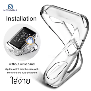เคส watch 11 10 9 7 8 6 5 4 3 2 1 ขนาด 38/40mm 42/44/46 มม.41mm 45mm ซิลิโคนอ่อนนุ่มหุ้มใสสำ iwatch case watch