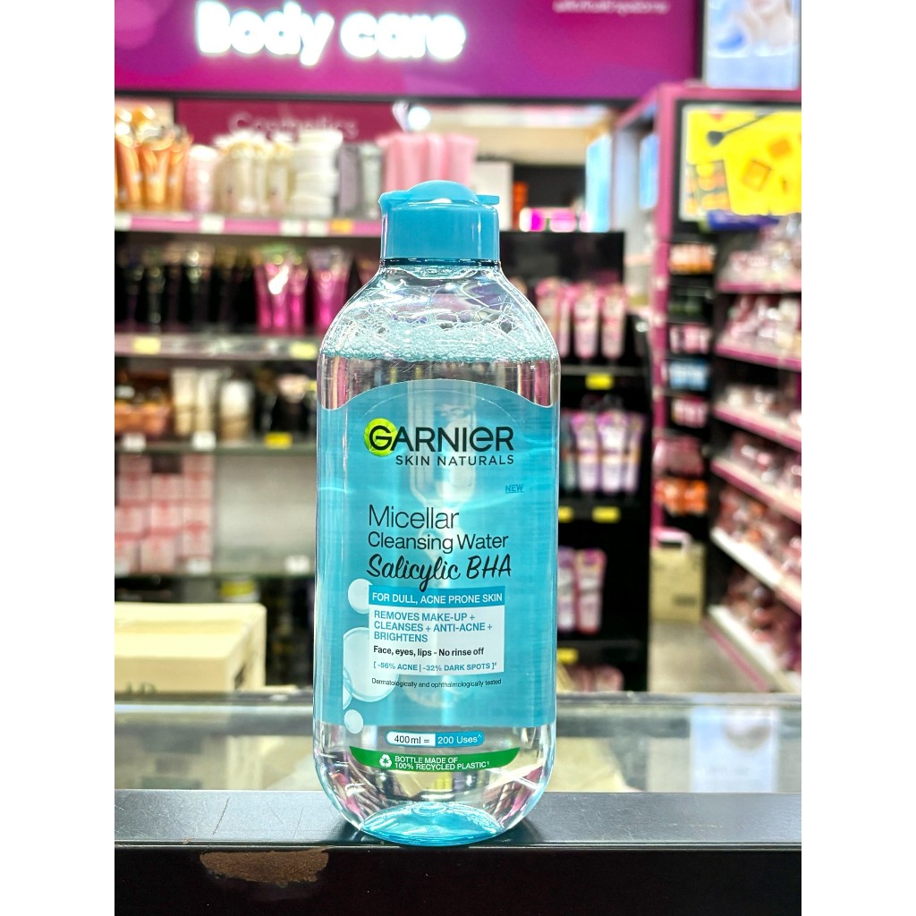 (ขวด) Garnier การ์นิเย่ ไมเซล่า คลีนซิ่ง วอเตอร์ อีเวน ฟอร์ เซนซิทีฟ สกิน 400 มล. ล้างเครื่องสำอาง รูปที่ 2
