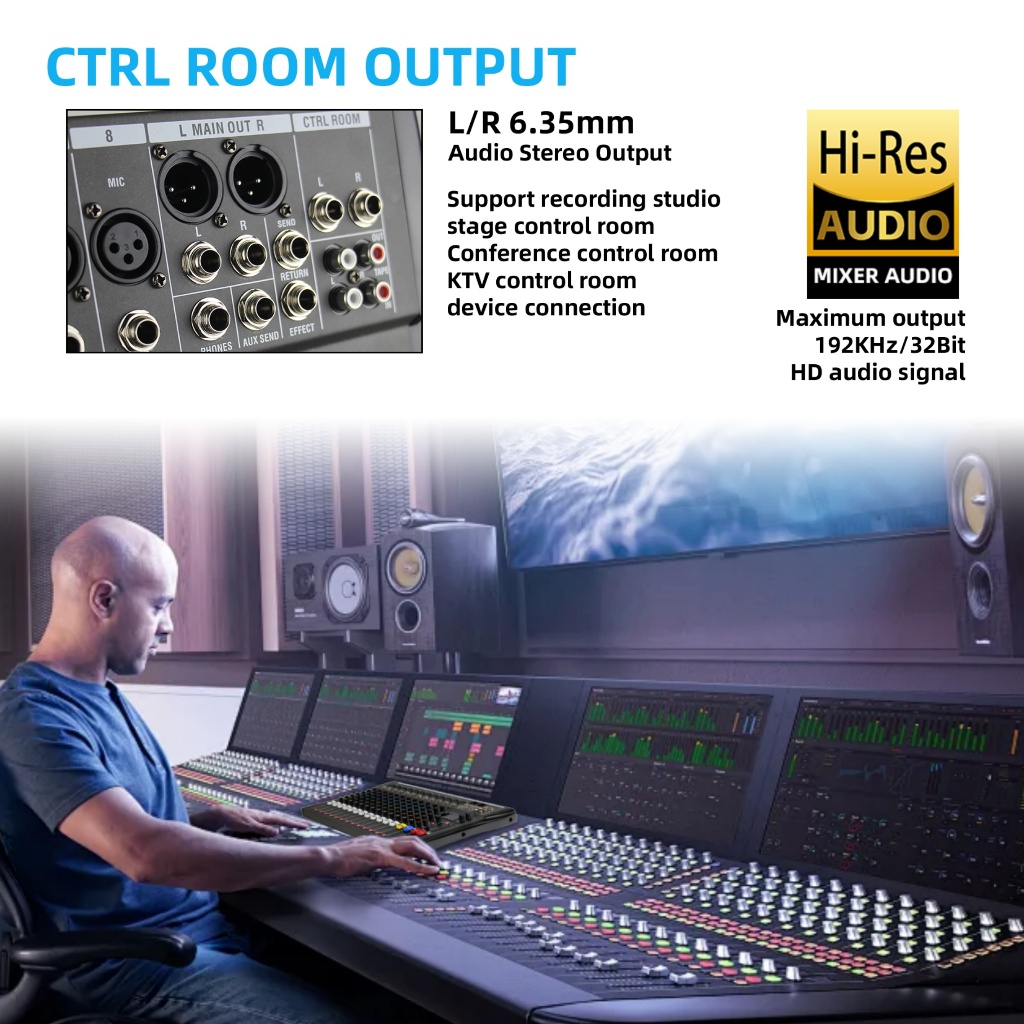 YAMAHA CT-60S CT-80S CT-120S Series Stereo Mixer 6 8 12 Channel Bluetooth USB MP3 Audio Mixer - รูปที่ 3