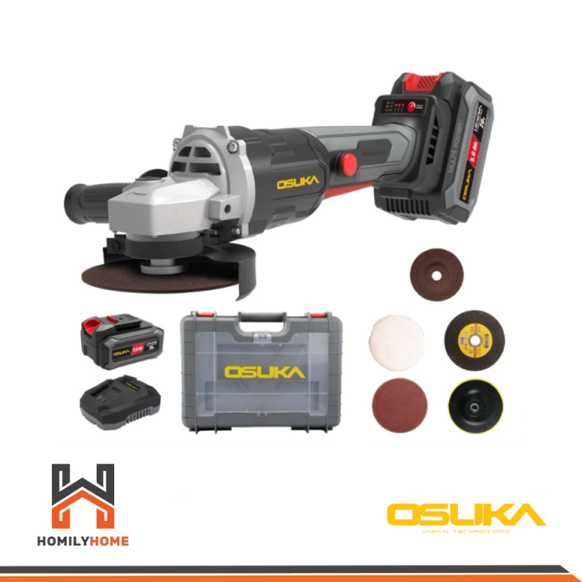 OSUKA เครื่องเจียรไร้สาย 4นิ้ว รุ่น OCAG746-P1 (ครบชุด) รุ่น OCAG746-N (เครื่องเปล่า) เครื่องเจียร