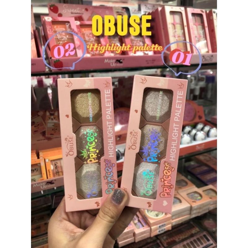 Obuse Princess Highlight Palette #OB-1464 โอบิวซ์ พริ้นเซส ไฮไลท์ พาเลท