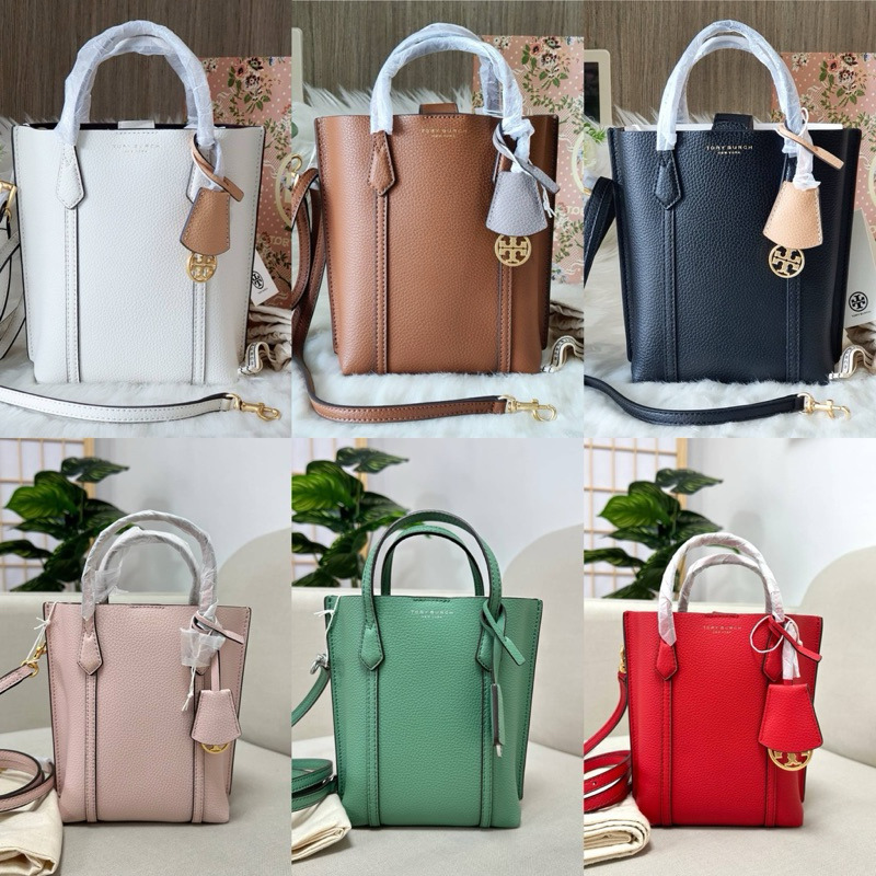 AD (สด-ผ่อน) 142616 To,ry Bu,rch Mini Perry Tote – โปรปัง