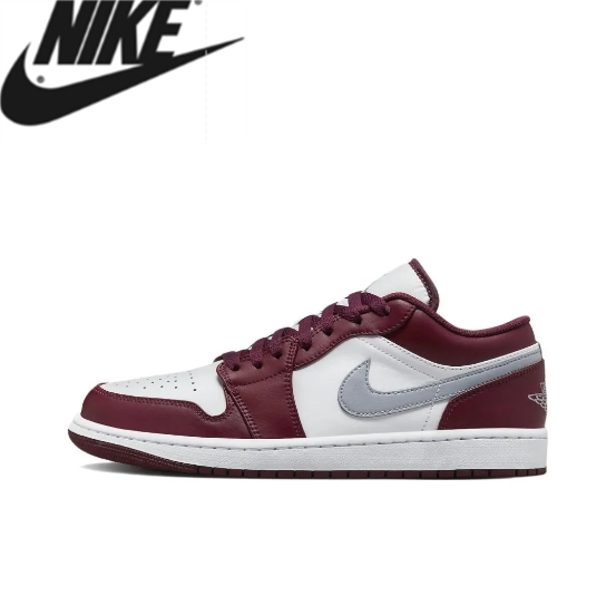 Jordan Air Jordan1 low bordeaux White red 【ของแท้ 100%】