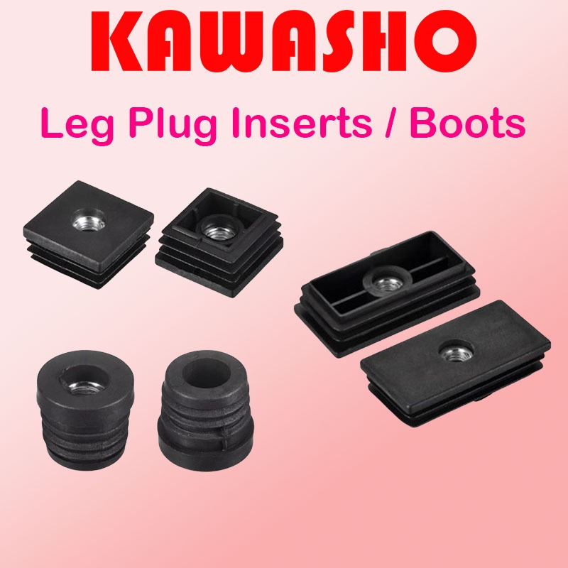 บูทล้อ บูทพลาสติก บูทสำหรับใส่ล้อ บูทยาง บูชยาง ยางรองขาโต๊ะ สวมในมีเกลียว *4PCS./PACK* KAWASHO