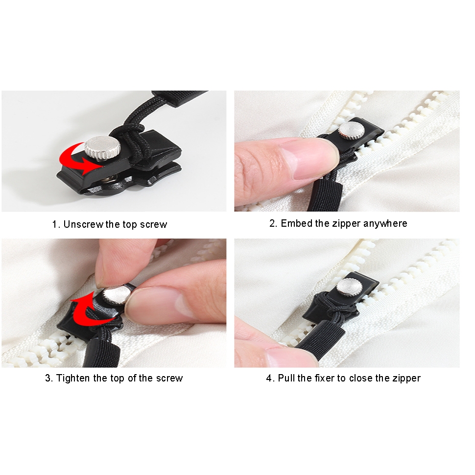 10 ชิ้น ช่างซ่อมซิป 3ขนาดที่แตกต่างกัน โลหะซิปหัวซ่อมชุด ซิปสไลด์ดึงล็อค ถอดเปลี่ยนหัวซิปหัวเข็มขัดไม่ดี - รูปที่ 7