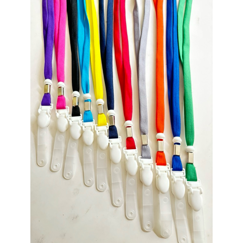 สายคล้องคอสายคล้องบัตรพนักงานสายคล้องป้ายชื่อคลิปพลาสติก 11 สี