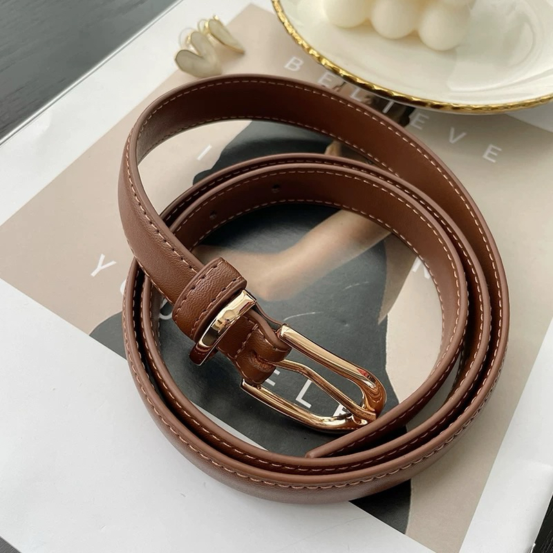 (ส่งจากไทย) เข็มขัดหนัง Basic belt  เข็มขัดอะไหล่ทอง งานพรีเมียม มี Sizeให้เลือก (เจาะรูเพิ่ม Free) รูปที่ 5