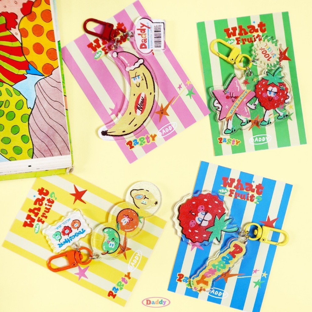 DADDY | What The Fruit Keychain พวงกุญแจลายผลไม้ สุดน่ารัก ราคา ถูกที่สุด ดีลบีเคเค แกลเลอรีภาพที่ 2