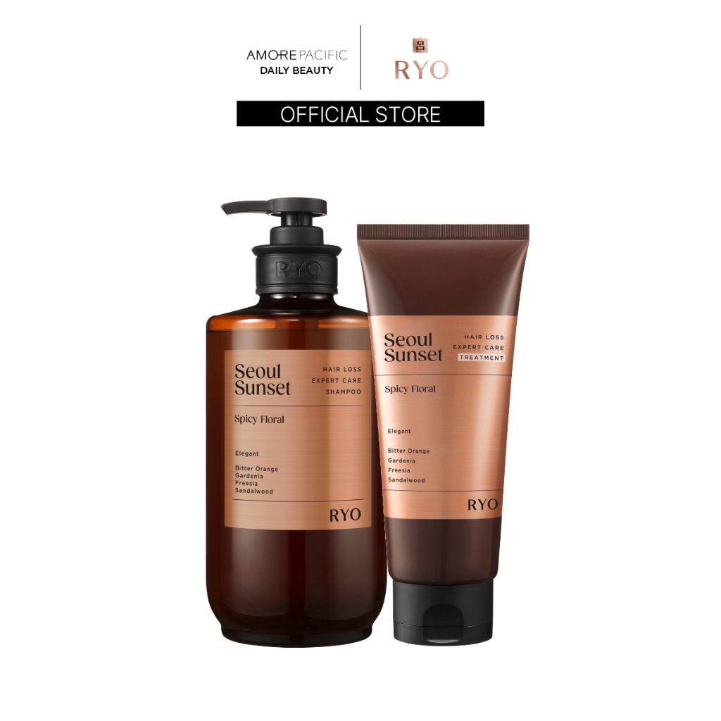 [แชมพูและทรีตเมนต์] Ryo Hair Loss Expert Care Shampoo and Treatment (Seoul Sunset) แชมพูผมหอมลดผมหลุดร่วง