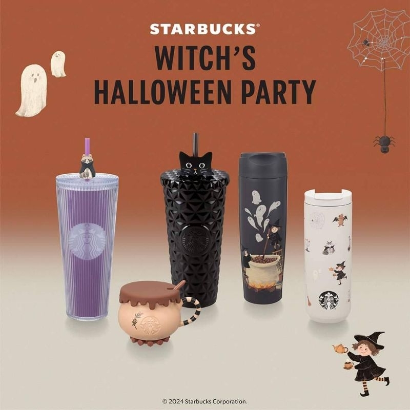⭐️Starbucks Witch's Halloween Party⭐️Starbucks Halloween Collection 2024⭐️Halloween Mug Cup Tumblers