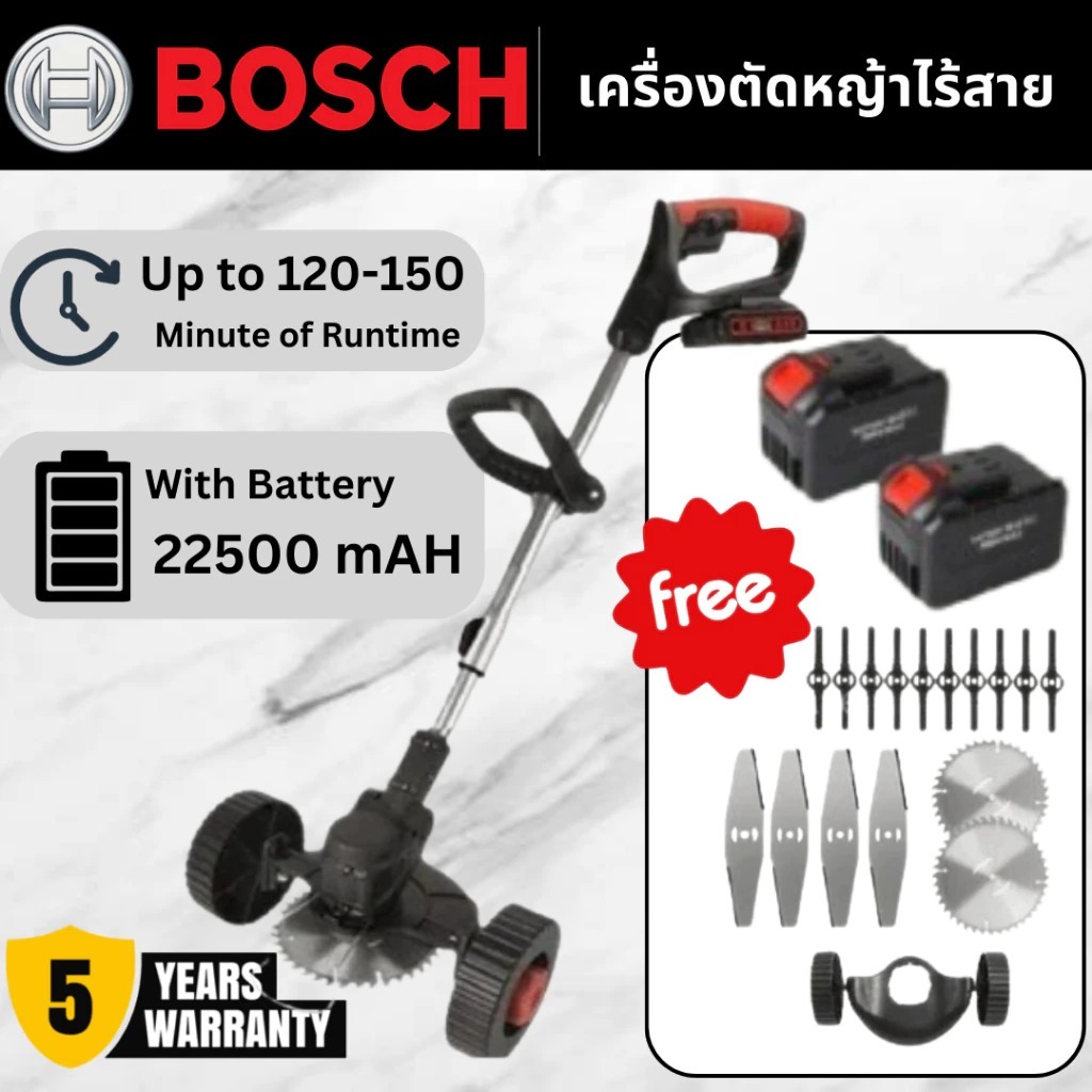 ล้อตัดหญ้า สำหรับเครื่องตัดหญ้าไฟฟ้าไร้สาย-Grass Trimmer Rolling Wheel