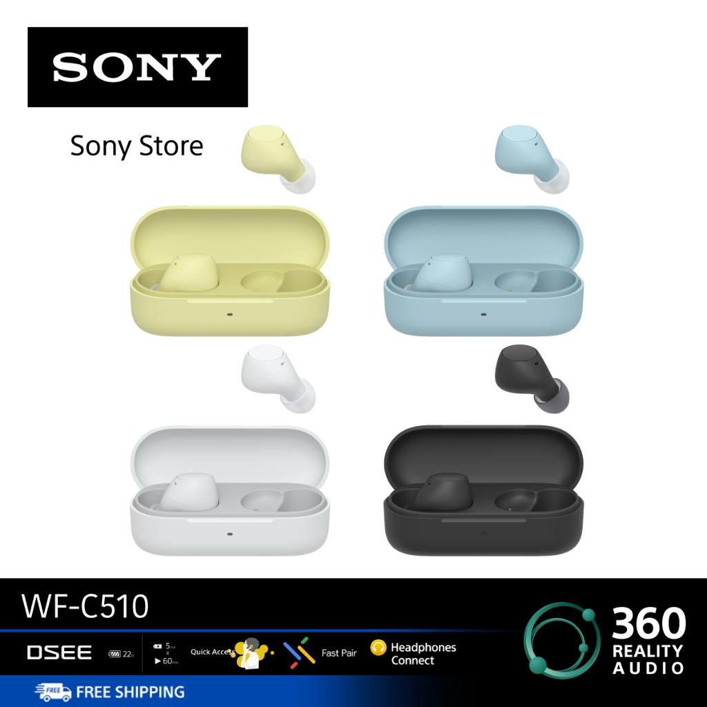 Sony หูฟัง In Ear รุ่น WF-C510 | Ambient Sound Mode | Bluetooth® 5.3 | IPX4 | Charge time 1.5 Hrs.