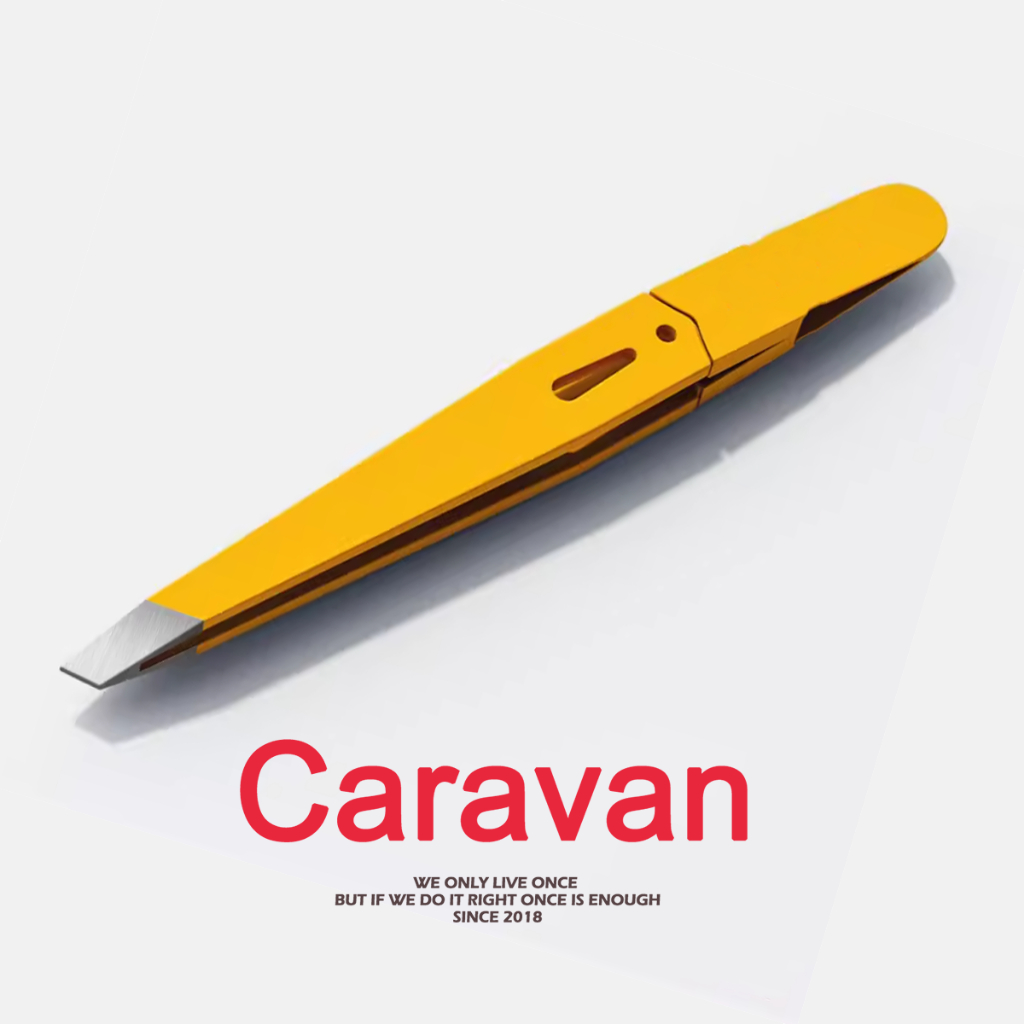Caravan Crew Eyebrow tweezer คลิปกําจัดเครื่องมือแต่งหน้า ผมที่มีสีสันความงาม