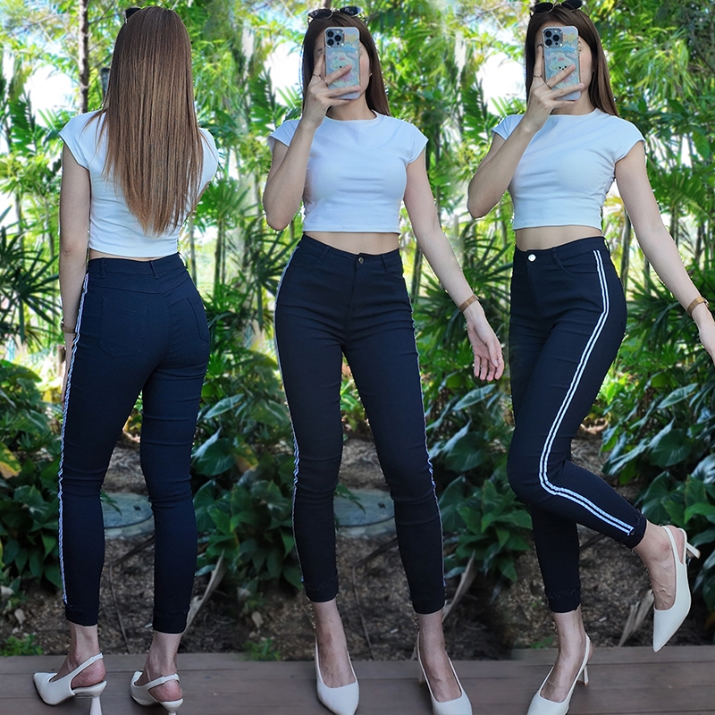 กางเกงยีนส์ทรงสกินนี่ กางเกงยีนส์ผ้ายืด ขาเดฟ เข้ารูปทรงสวยใส่สบาย กางเกงยีนส์ขายาวผู้หญิง ขนาด Freesize 🌷🌈