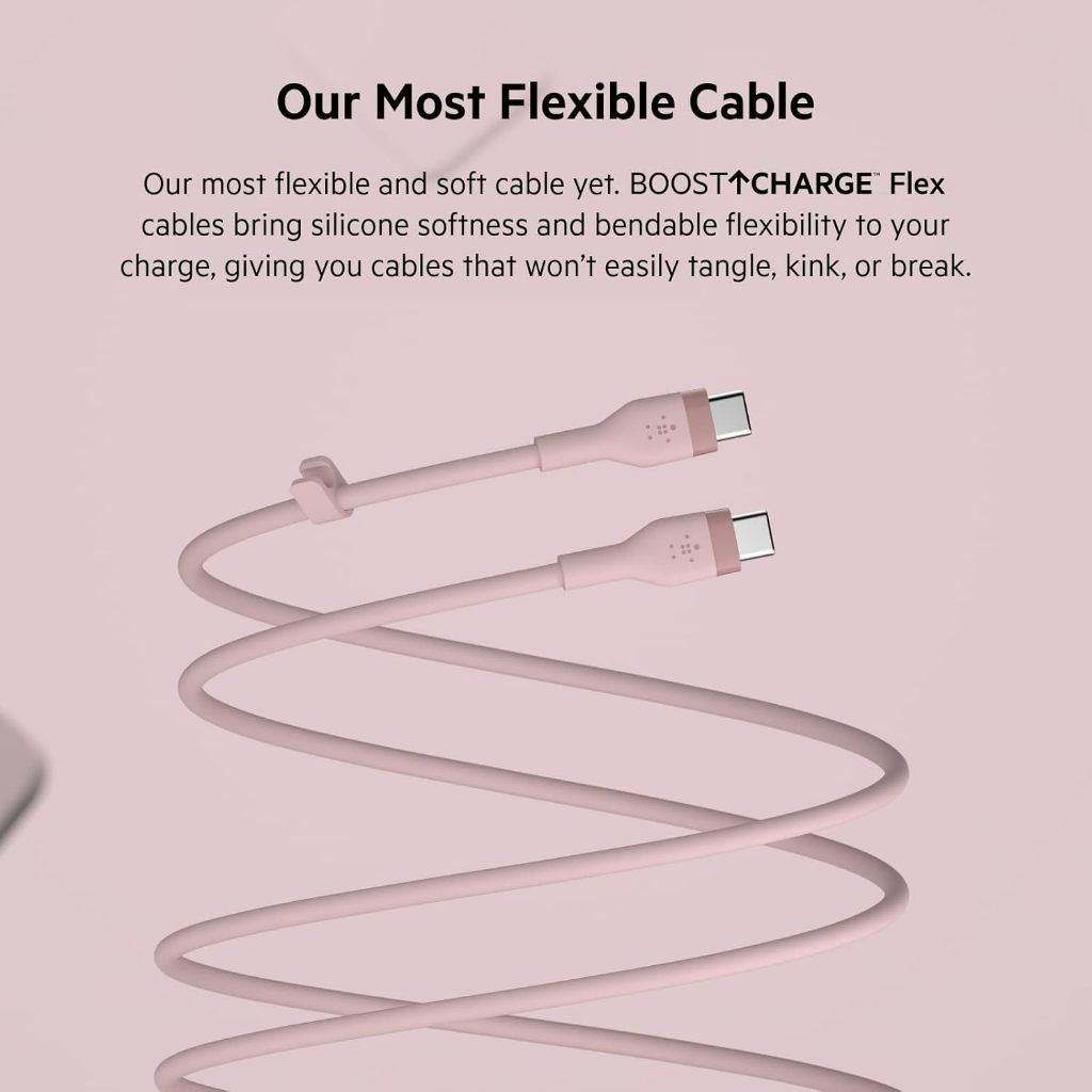 BELKIN สายชาร์จ USB-C TO USB-C CABLE 1M SYNC AND CHARGE UP TO 60W/3A 480MBPS DATA TRANSFER - รูปที่ 5
