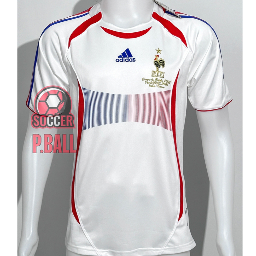 เสื้อฟุตบอล ย้อนยุค ทีมชาติฟุตบอล France HENRY ZIDANE 2006 คุณภาพสูง สไตล์เรโทร