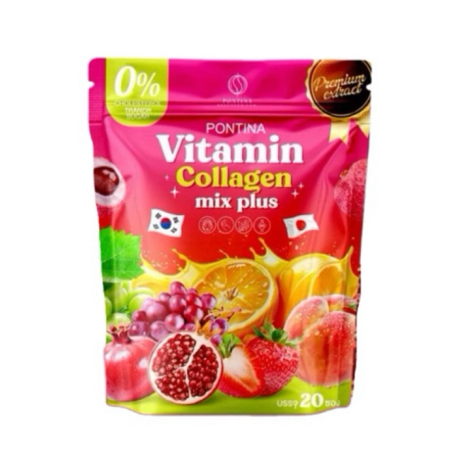 น้ำชงพรทิน่า วิตามิน คอลลาเจน มิกซ์พลัส Pontina Vitamin Collagen Mix Plus